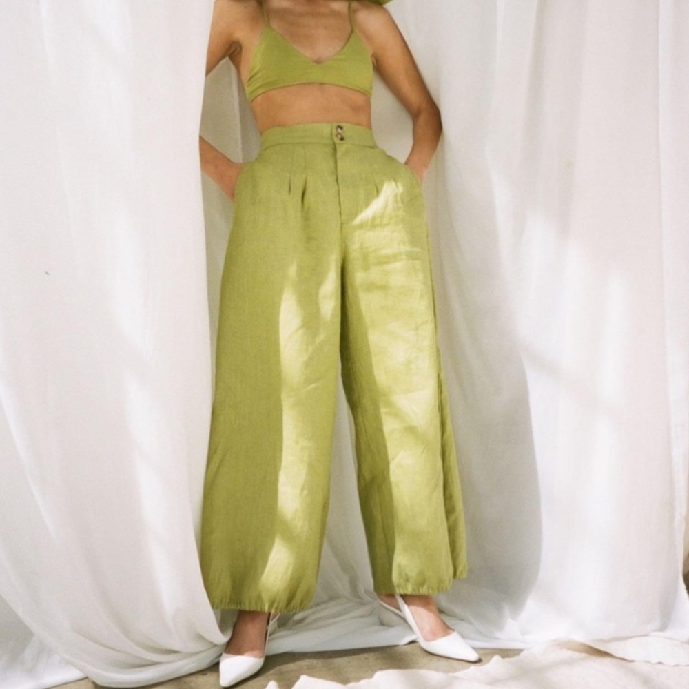 ISO ~ Selva Negra Rita Pant in Matcha